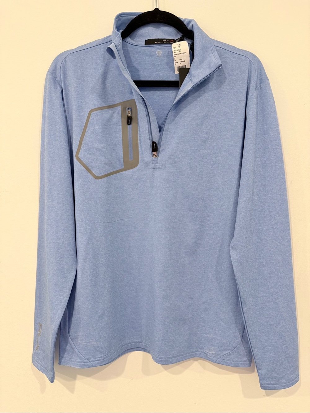 RLX Ralph Lauren Men’s Quarter-Zip Pullover Light Blue Size S NWT
